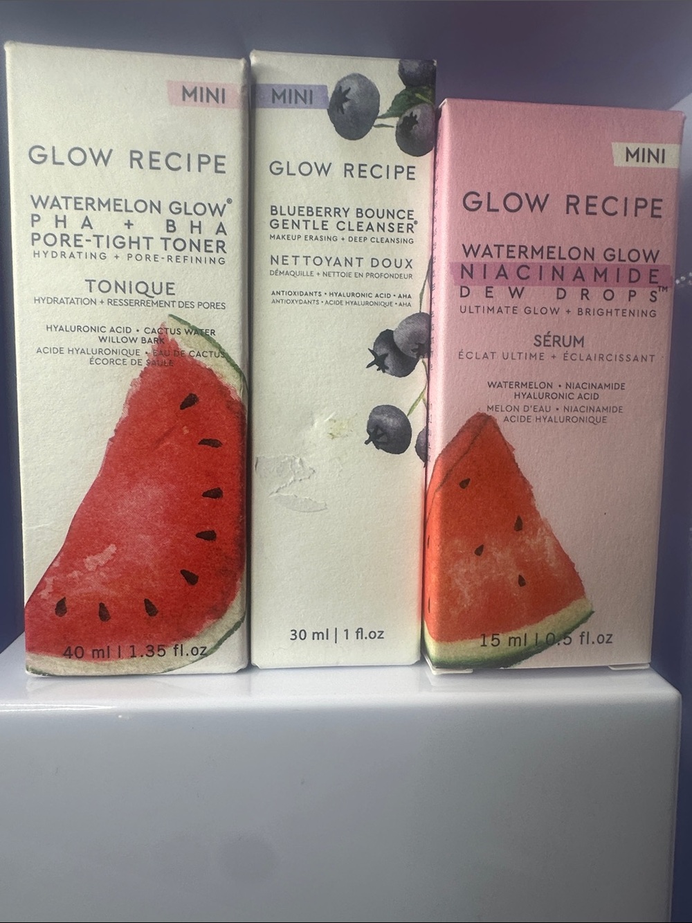 Glow Recipe Mini Skincare Trio - Pink, White, Red